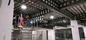 达州一商场梁，楼板碳纤维加固施工